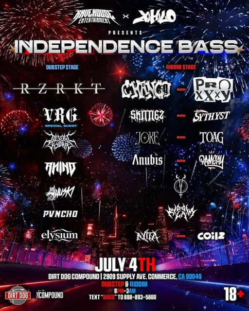 Rave House past show flyer
