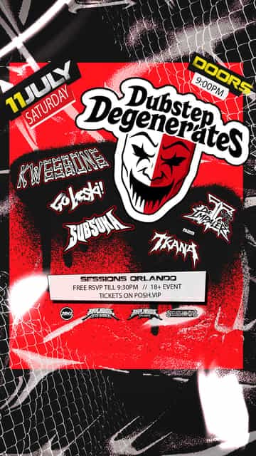 Rave House past show flyer