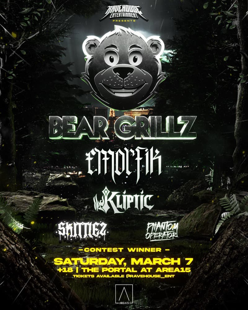 Rave House past show flyer