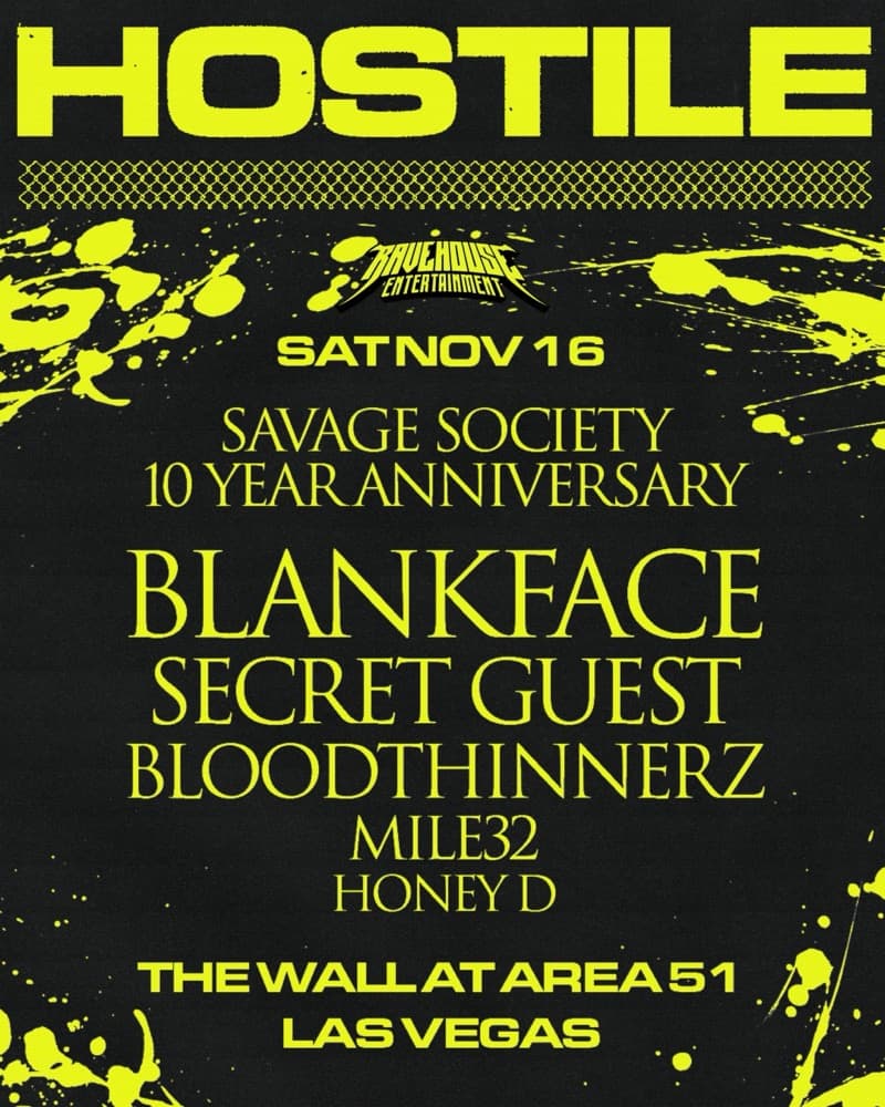 Rave House past show flyer
