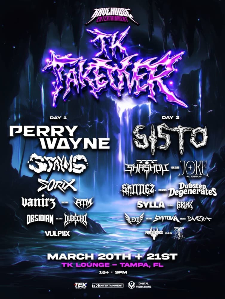 Rave House past show flyer